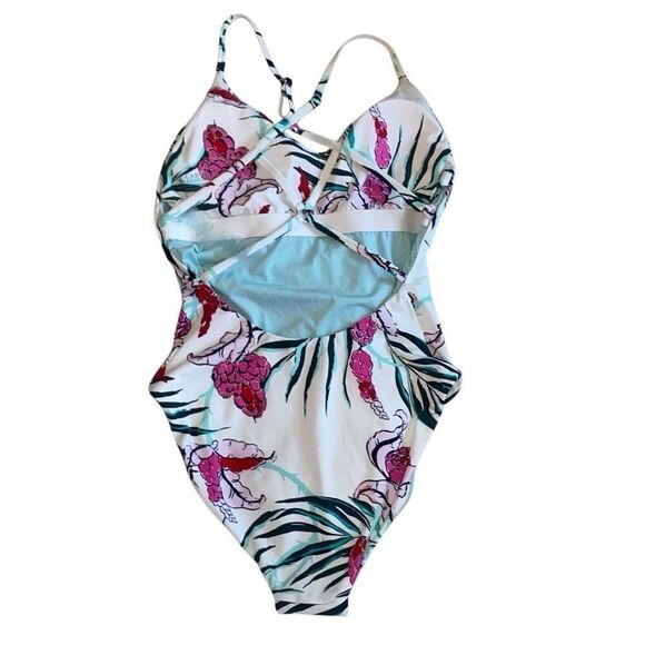 Carve Designs NWT Hayes One-Piece SeaGlass Tropical Print Vacay SwimSuit UPF 50 - Picture 3 of 11